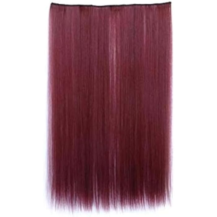 DILLARDS Women's Long Straight Wig Red Synthetic Wig Washable Iron - Image 2